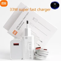 original xiaomi 33w fast charger full kit type c cable for mi 10 9 10t lite poco x3 nfc redmi k40 note 9 10 pro