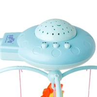 baby musical crib mobile bed bell toys plastic hanging rattles stars light flash