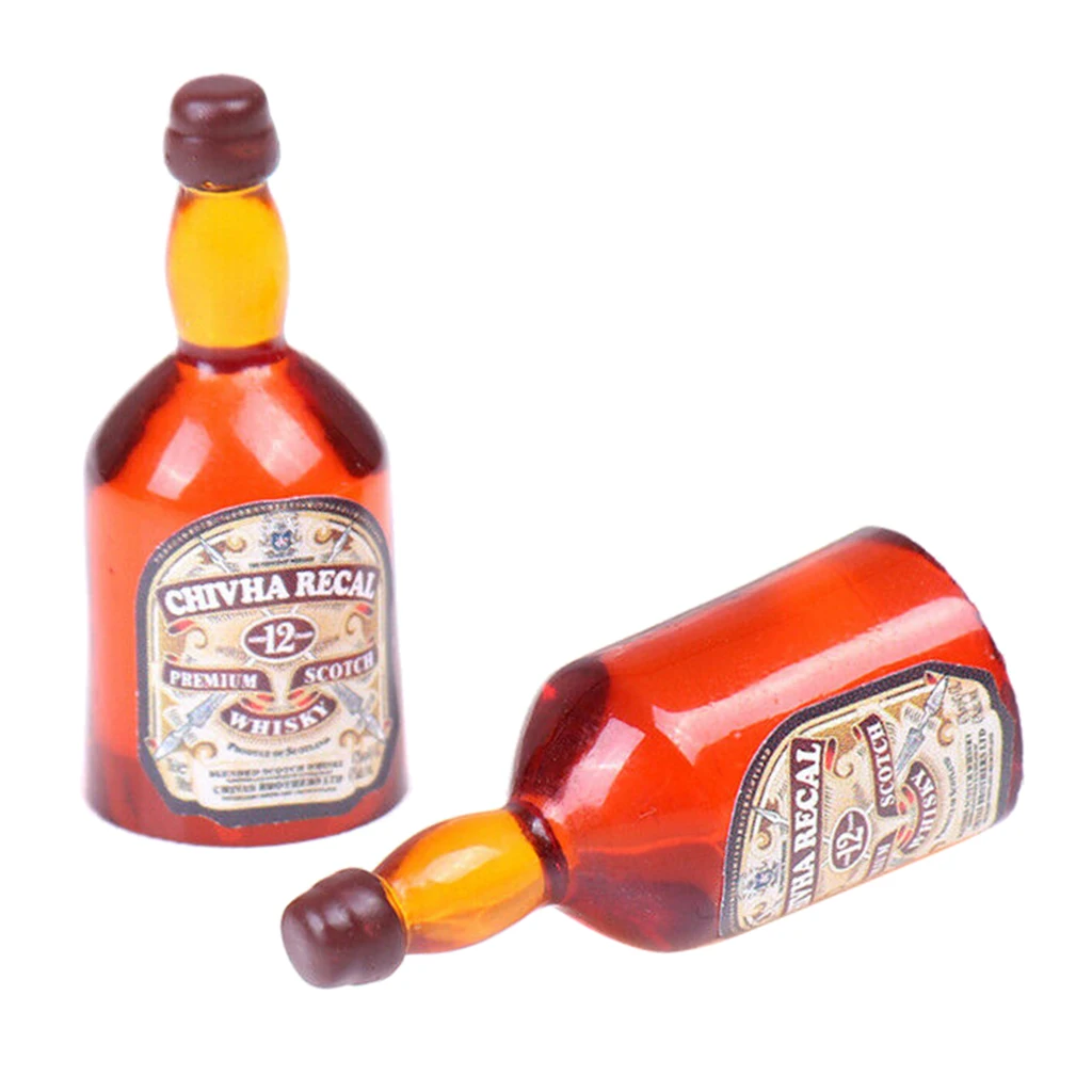 2 шт. кукольный домик аксессуары миниатюрные винные бутылки кухонные кукольные