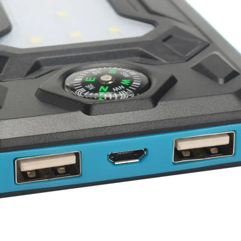 Портативное зарядное устройство с 2 USB портами 500000 мАч водонепроницаемое на