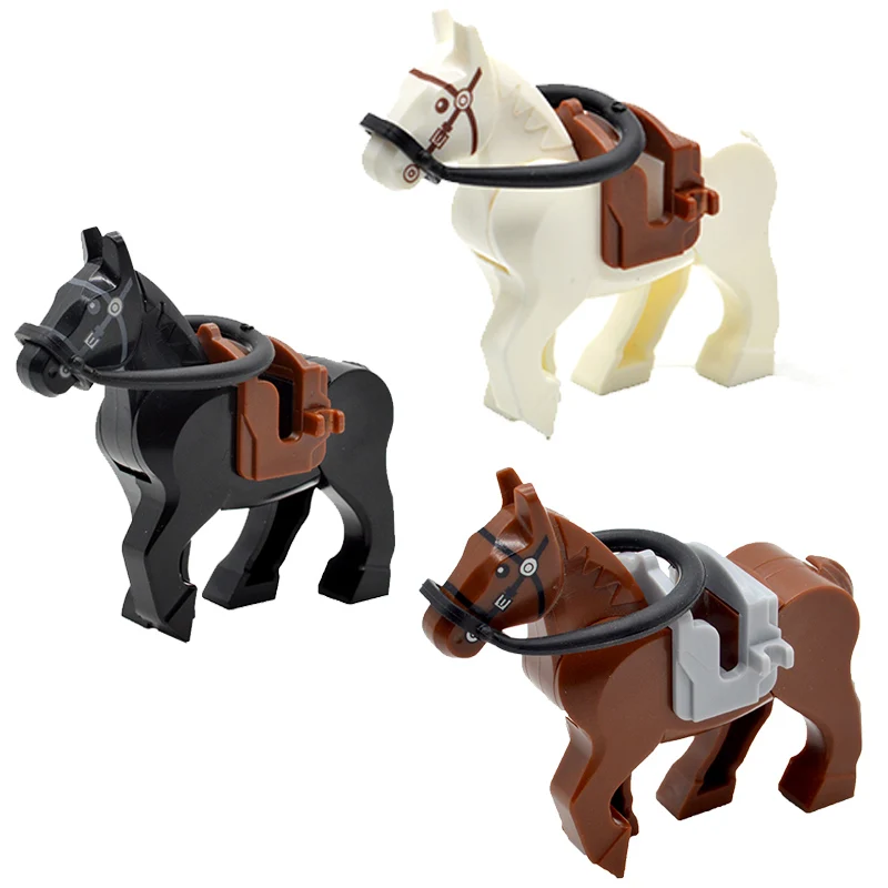 1 WW2 конструктор Военные лошади с седлом кубики MOC часть военные аксессуары