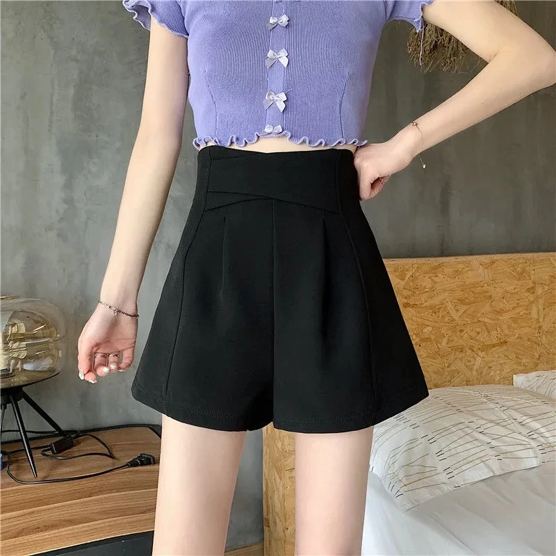 

Fashion Solid Short Pants Woman Zipper Slim High Waist Short Trousers y2k Designer Pants Office Lady Pants Plus Size New 2021