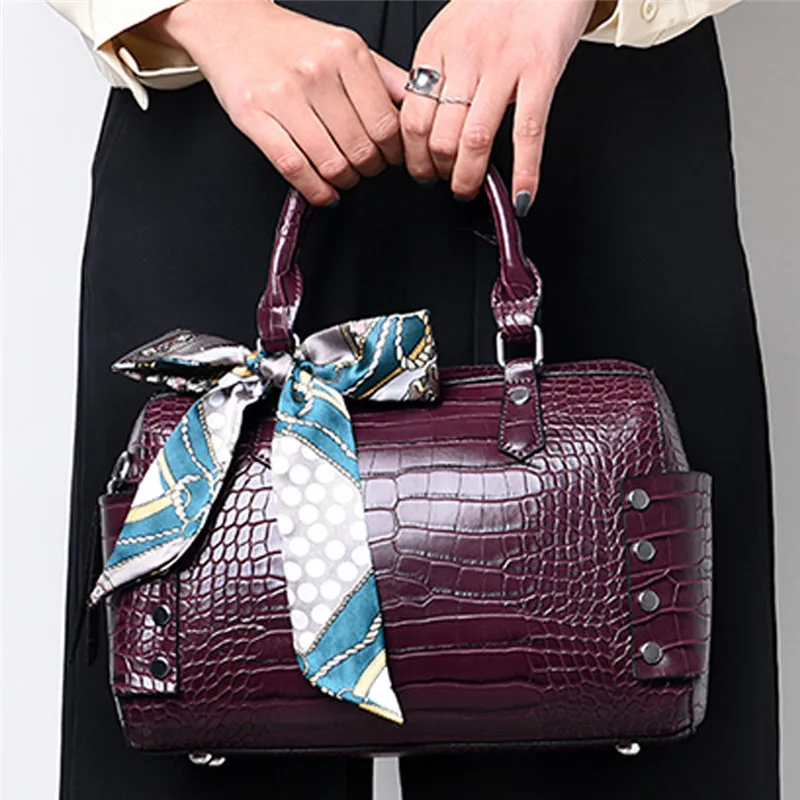 Женская сумка роскошная Высококачественная классическая с крокодиловым узором