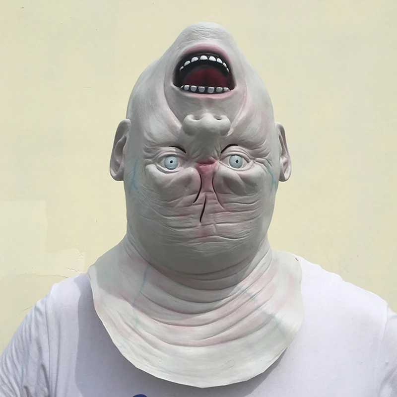 

Aliens Headgear for Adult and Kids Halloween Costume Party Realistic Inverted Head Aliens Full Head Cover H9