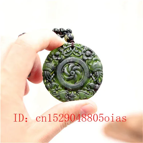 Натуральный черный зеленый китайский нефритовый цветок ожерельлье из бисера