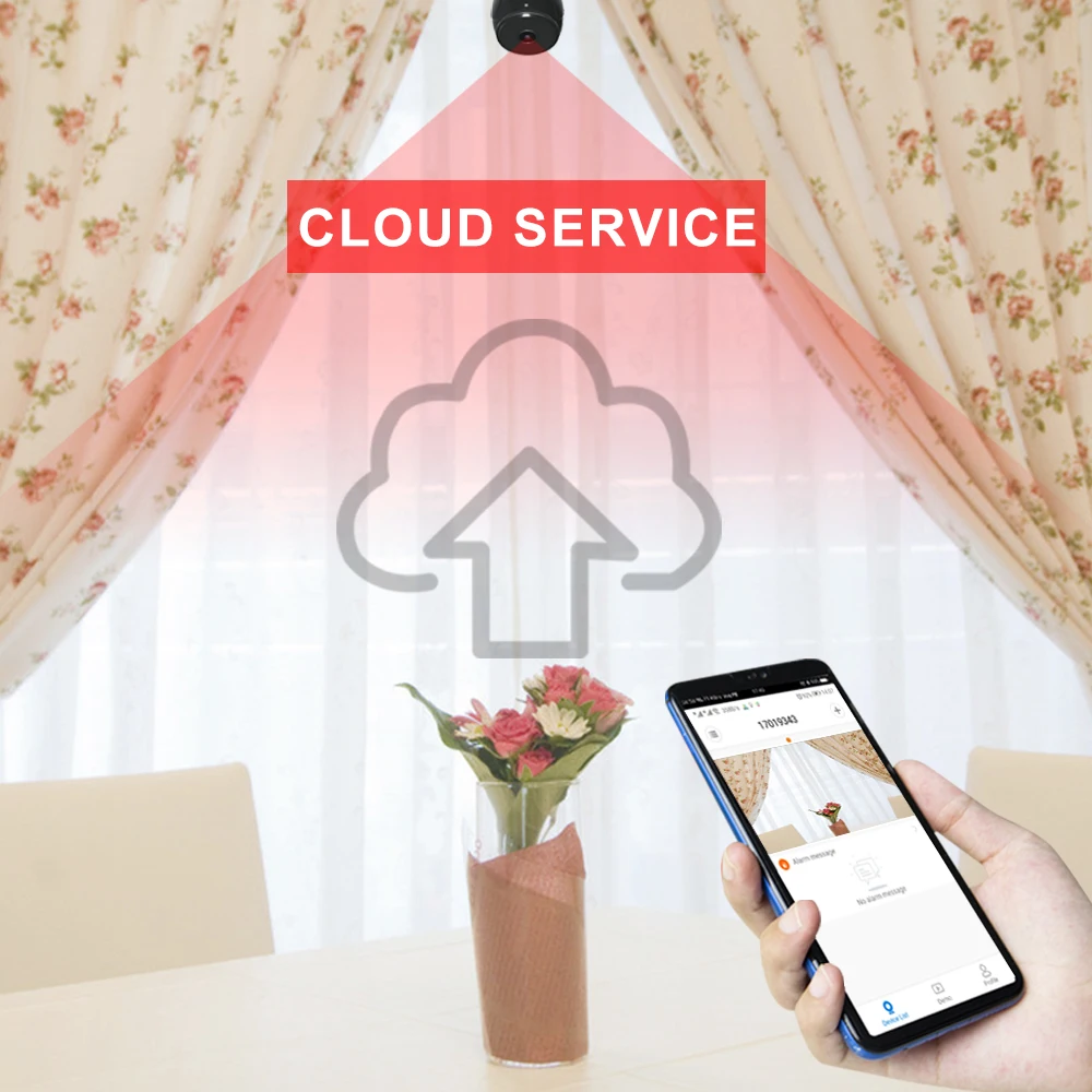 Беспроводная ip мини камера JOZUZE WD8 домашняя безопасности WiFi ночное видение 1080P