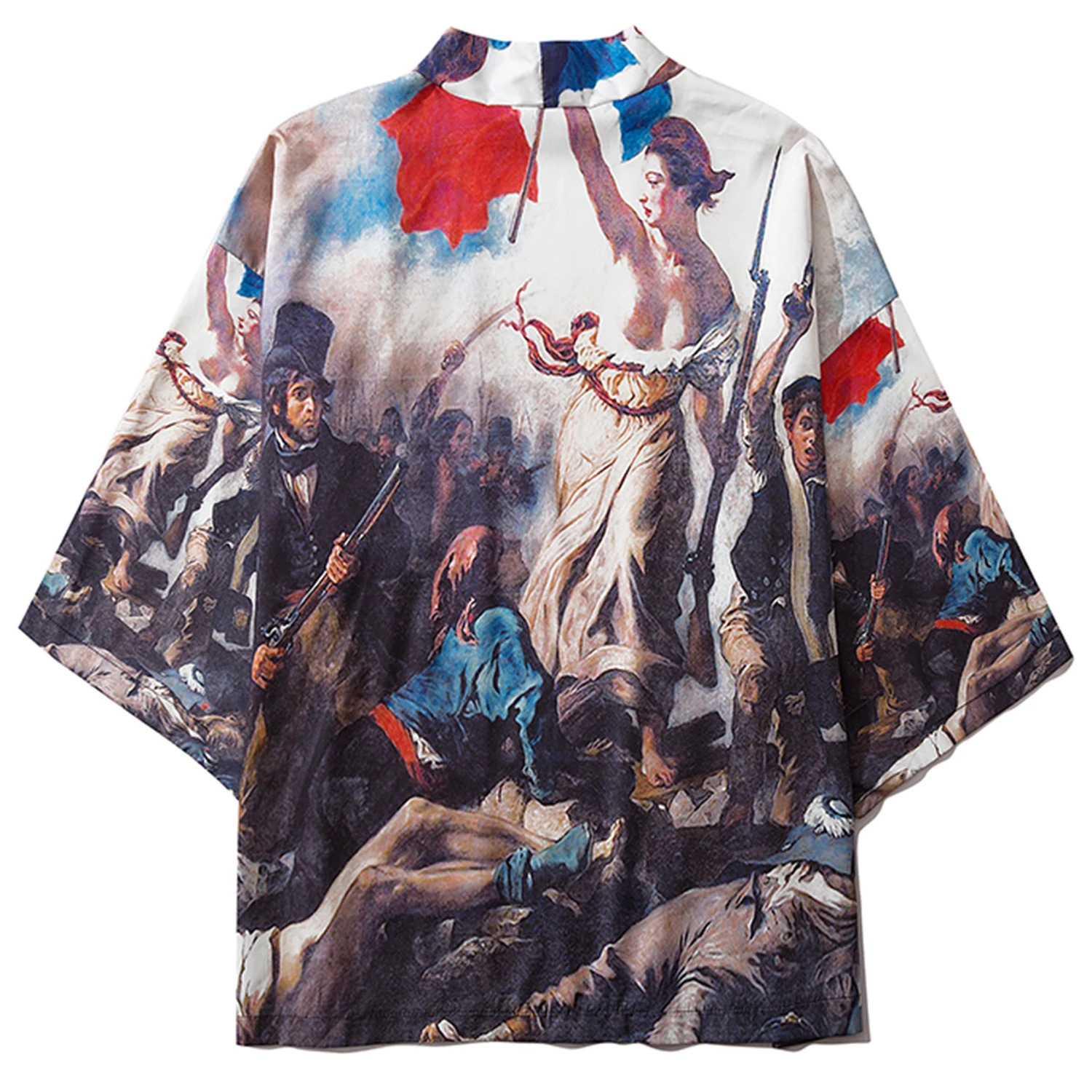 Битва живопись печати японские кимоно пальто 2020 в стиле хип-хоп и Японская