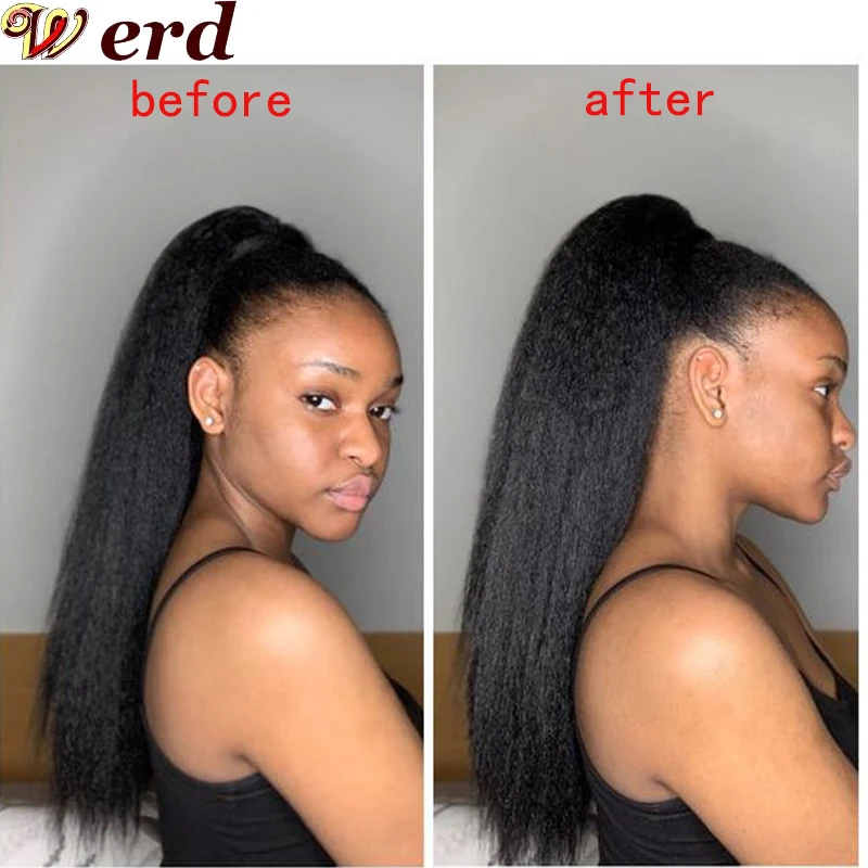 Парик для конского хвоста из синтетического волокна 22 дюйма чернокожих/белых