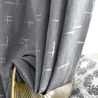 2020 modern blue grey blackout curtains for living room bedroom window stripe curtains drapes customed