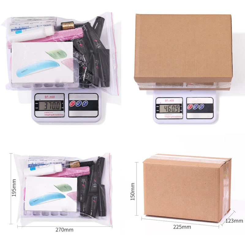 

Acrylic Nail Kit with UV Lamp & 6*15ML Polish GEL Nail Extension Set Manicure Tool Nail Beauty Accessory for DIY Makeup