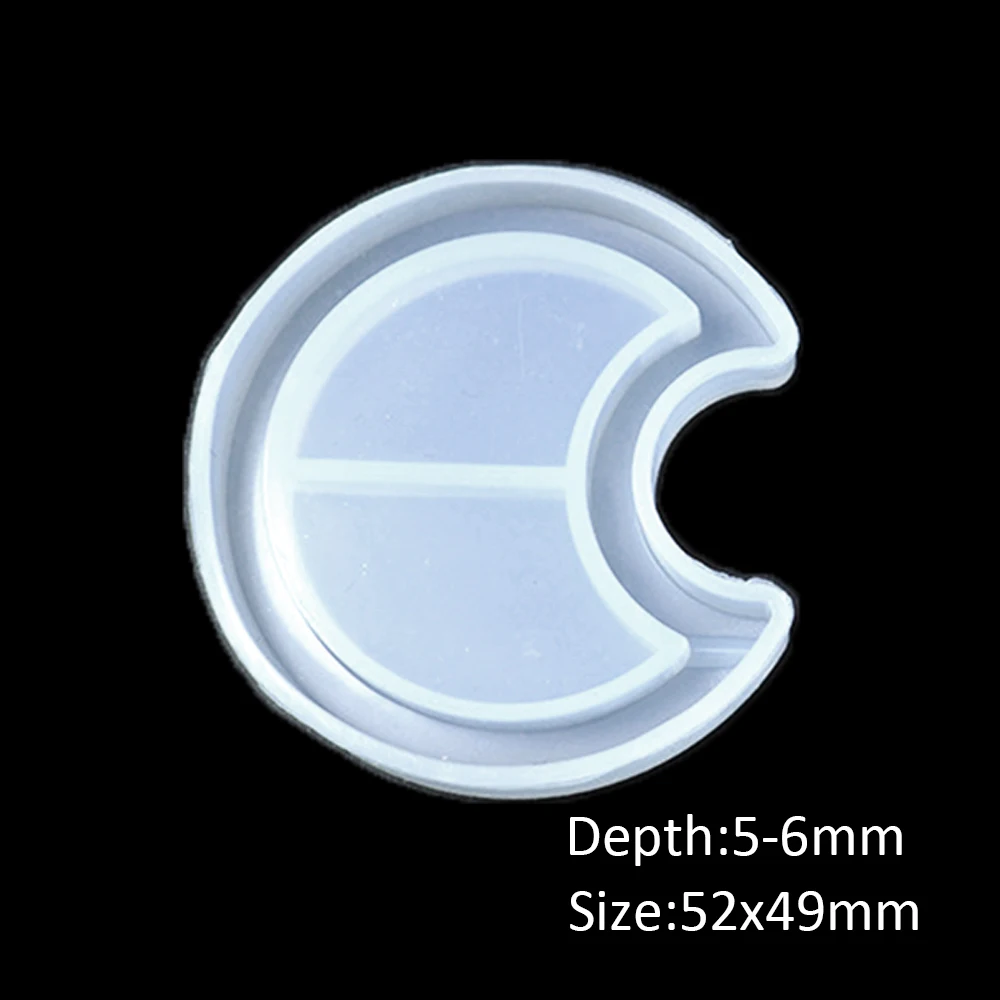 52x49mm Новые Клубничные прозрачные силиконовые формы смолы ледяные звезды шейкер Брелоки для ключей блестящая форма DIY инструмент для выпечки ювелирных изделий, 10Yc7453 - Цвет: 52x49mm