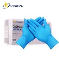 nitrile gloves 100pcspack xingyu blue food grade waterproof allergy free disposable work safety glove disposable nitrile gloves