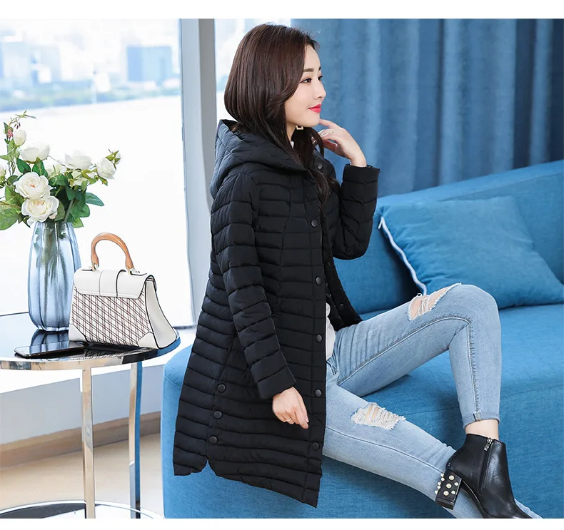 AliExpress New Style down Jacket Cotton-padded Clothes Women's Slimming WOMEN'S Dress Cotton-padded Jacket Thin Slim Fit Mi