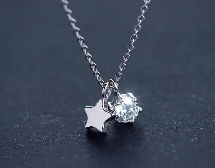 925 реальные. Ювелирные изделия из стерлингового серебра с принтами звезд и зубец