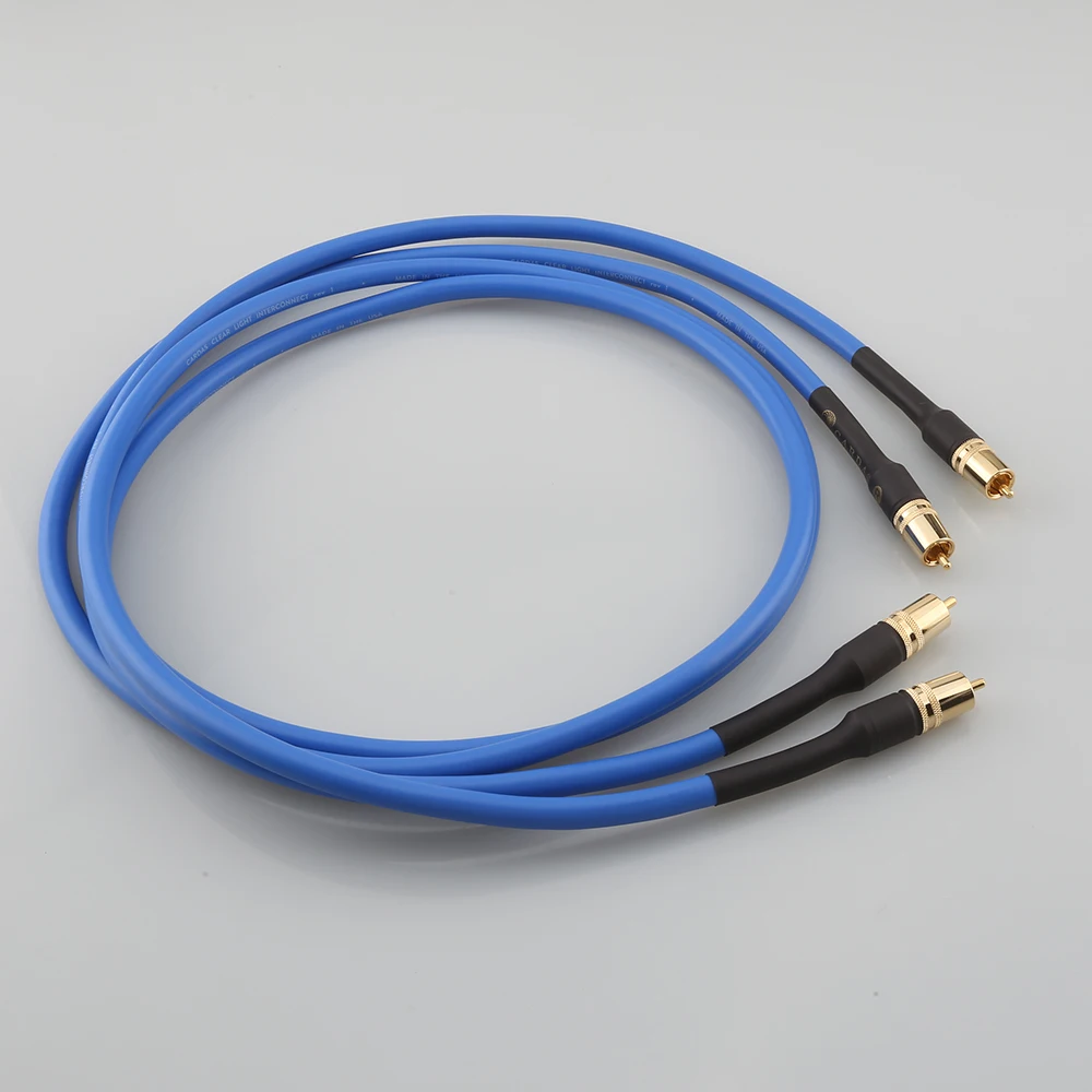 Pair HiFi Cardas Clear Light Interconnect Cable for CD Play AMP Audio RCA Cable with Gold Plated RCA Jack