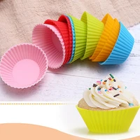 6pcs silicone mold heart cupcake soap silicone cake mold muffin baking nonstick and heat resistant reusable