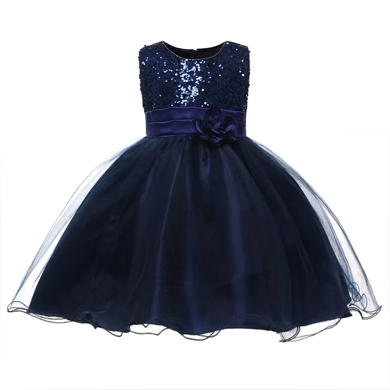 Royal blue Children Halloween Girl Costume Princess Dress Toddler 7 Colors Candy Wedding Dresses for Girls Flowers Kids Holiday Gift - Цвет: Royal blue