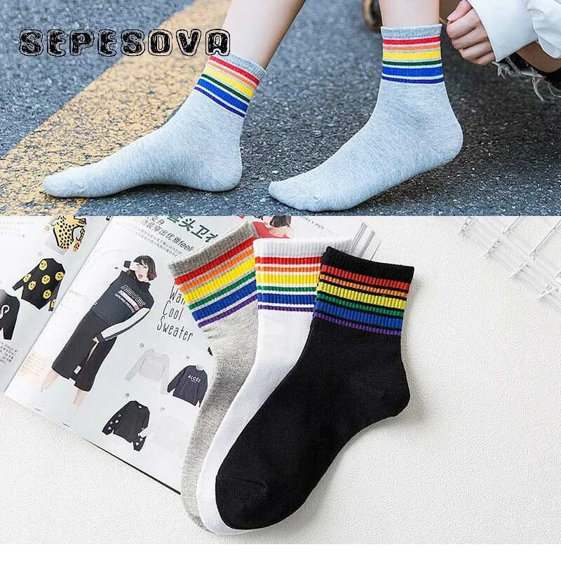 Радужная кожа модная женская дышащая удобная одежда для отдыха harajuku забавная