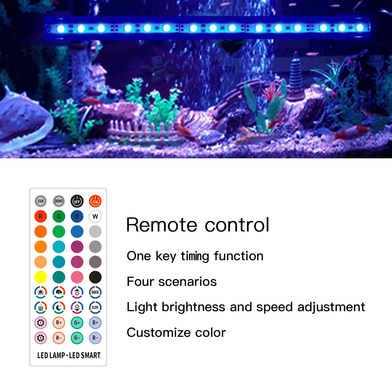 S Remote/app Control Timer Function Rgb Lamp For Aquarium Led Lighting 20-60cm