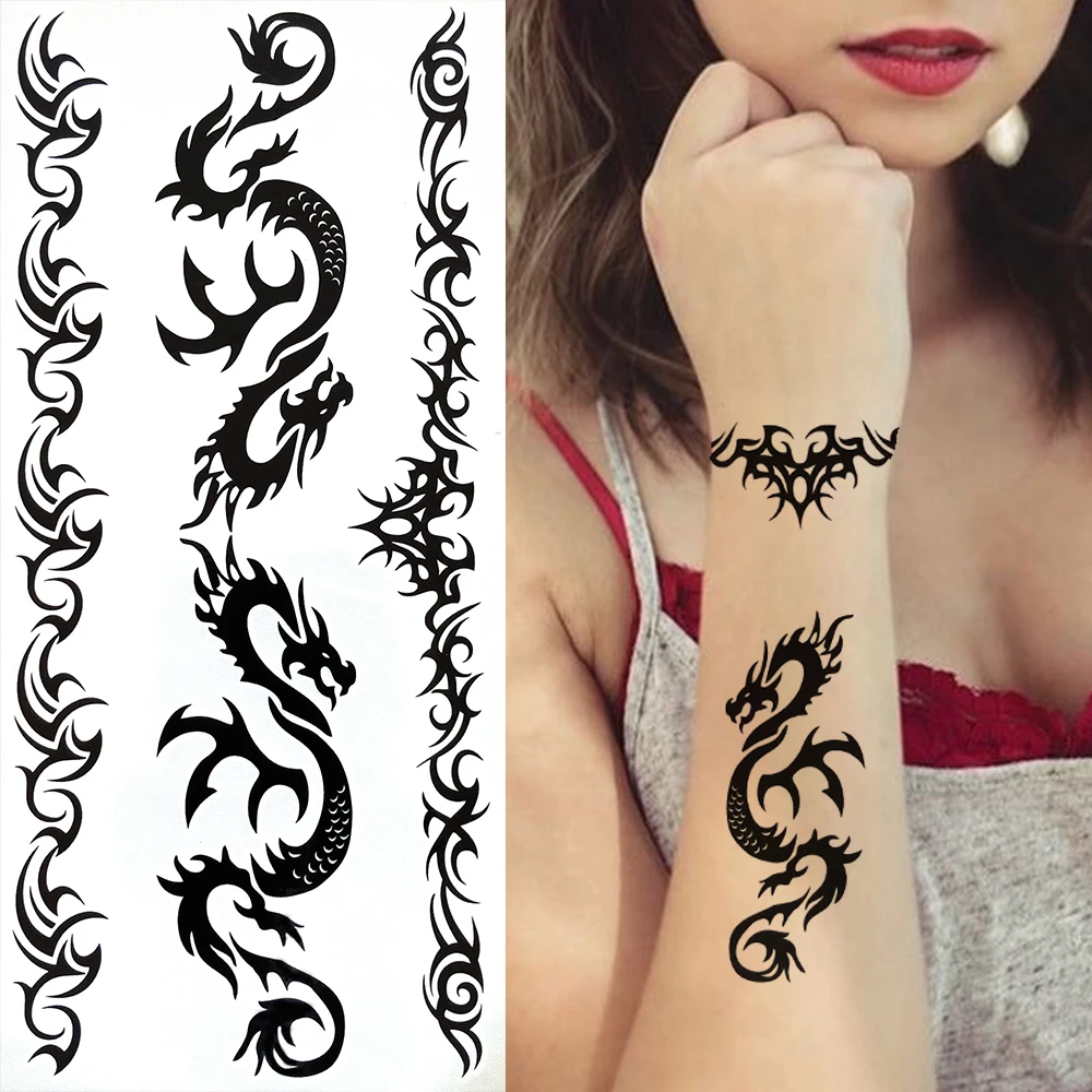 Inspired Quotes Small Temporary Tattoos For Women Kids Men Feather Flower Funny Fake Tattoo Sticker Arm Face Tatoos Finger images - 2