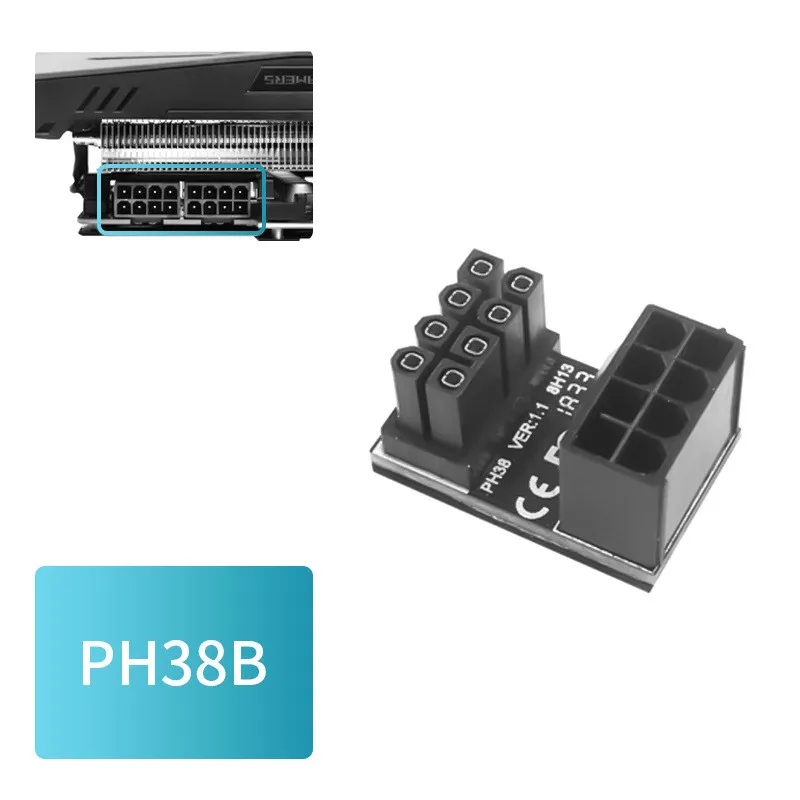 ATX 5pin/8pin Male 180 градусов под углом до 6pin/8Pin Женский адаптер питания для настольных