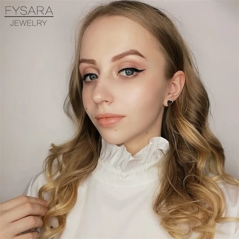FYSARA Нержавеющая сталь золотые серьги, ювелирный сердце навсегда серьги с надписью Love прелестные серьги для Для женщин Модные украшения Аксессуары