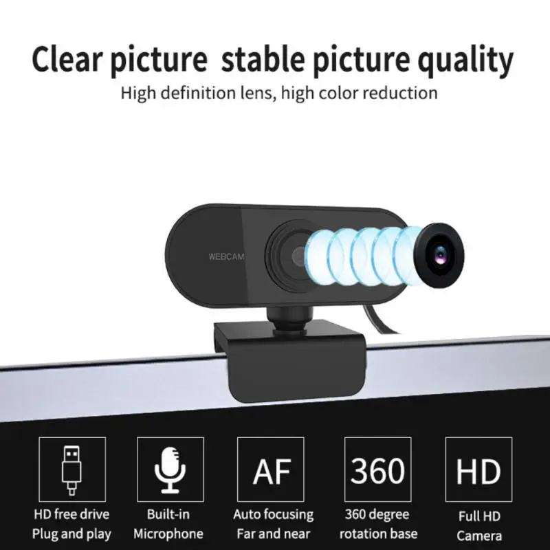 Фотокамера компьютерная 360 P HD 1080 градусов USB с микрофоном | Компьютеры и офис