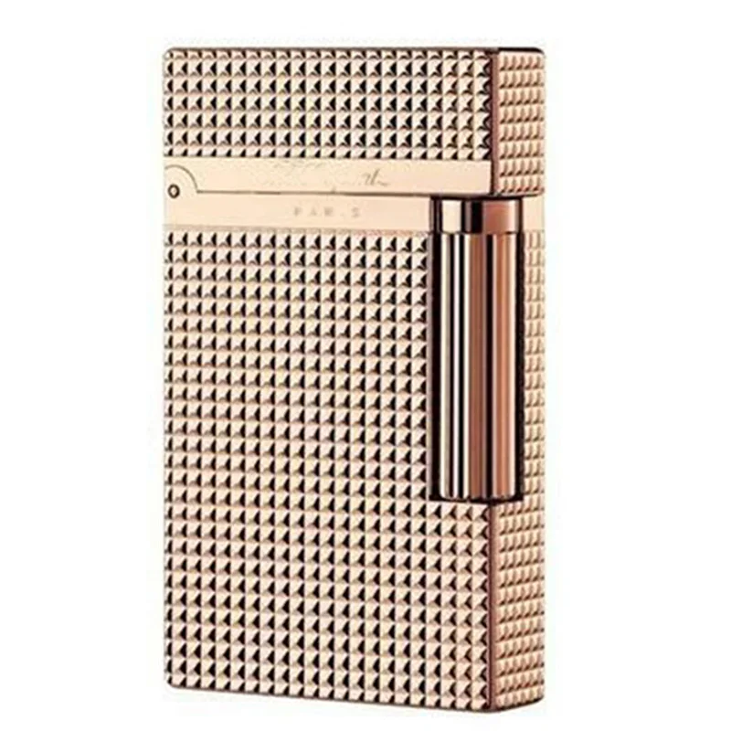 006 Rose gold Сигаретная газовая зажигалка высокого качества зажигалки для сигар многоразовые курительные инструменты пинг звук китайская краска золото серебро - Цвет: 006 Rose gold