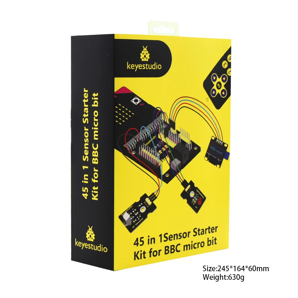 Keyestudio микродолото V2 45 в 1 Сенсор Starter Kit для BBC Micro: бит набор программирования +