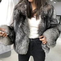 luxury women ladies 100 real fox fur coat natural fox fur winter coat thicken warm outdoor genuine fur outwear jacket 2019 new