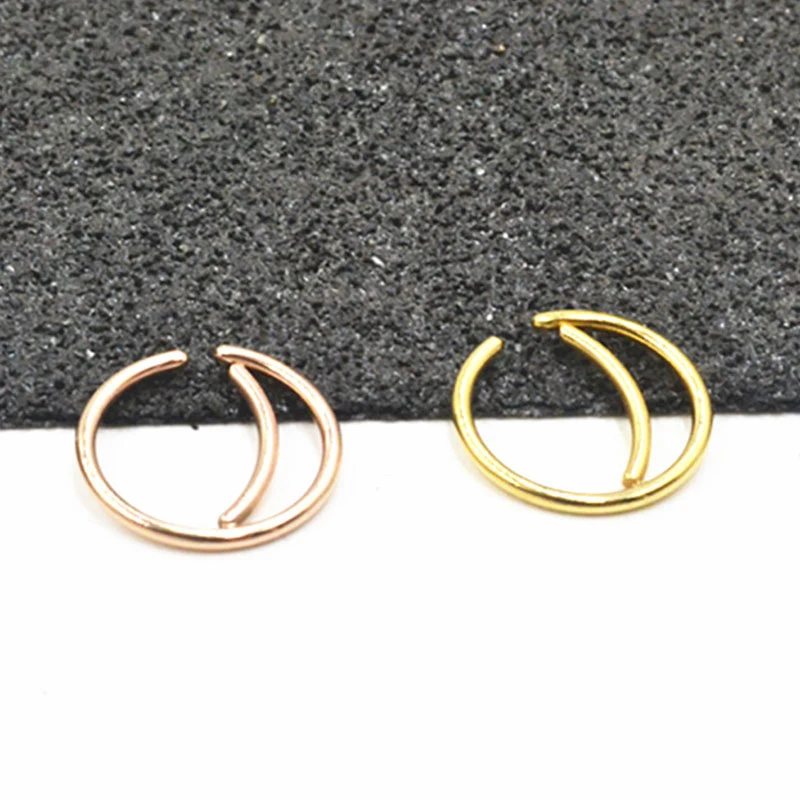 

Moon shape Stainless Steel Segment Rings Nose Hoops Ear Piercing Tragus Nose Rings Ear Cartiliage Tragus Body Piercing Jewelry