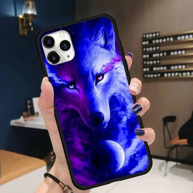 

wolf ferocious terrifying cool Phone Case for iPhone 11 12 pro XS MAX 8 7 6 6S Plus X 5S SE 2020 XR Soft silicone