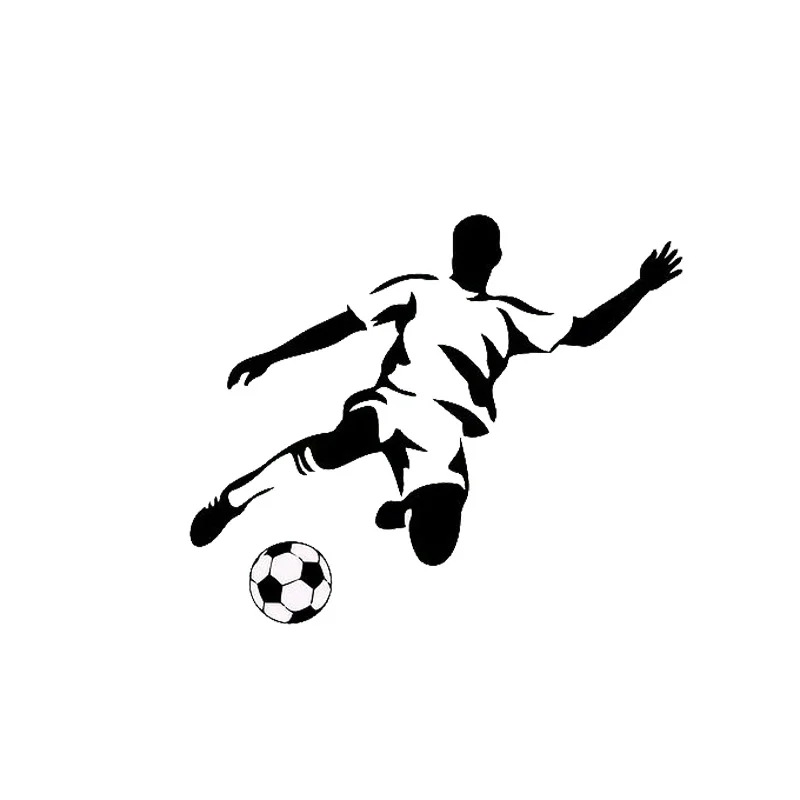 

13,2*11 см стильный Футбол наклейки для спортивных автомобилей мультфильм стайлинга автомобилей виниловые наклейки черный/серебристый C7-0187