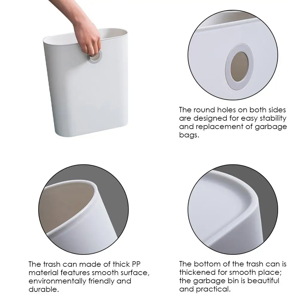 Круглый прочный Вручая мусорный бак мусорное ведро мусорная корзина для кухни