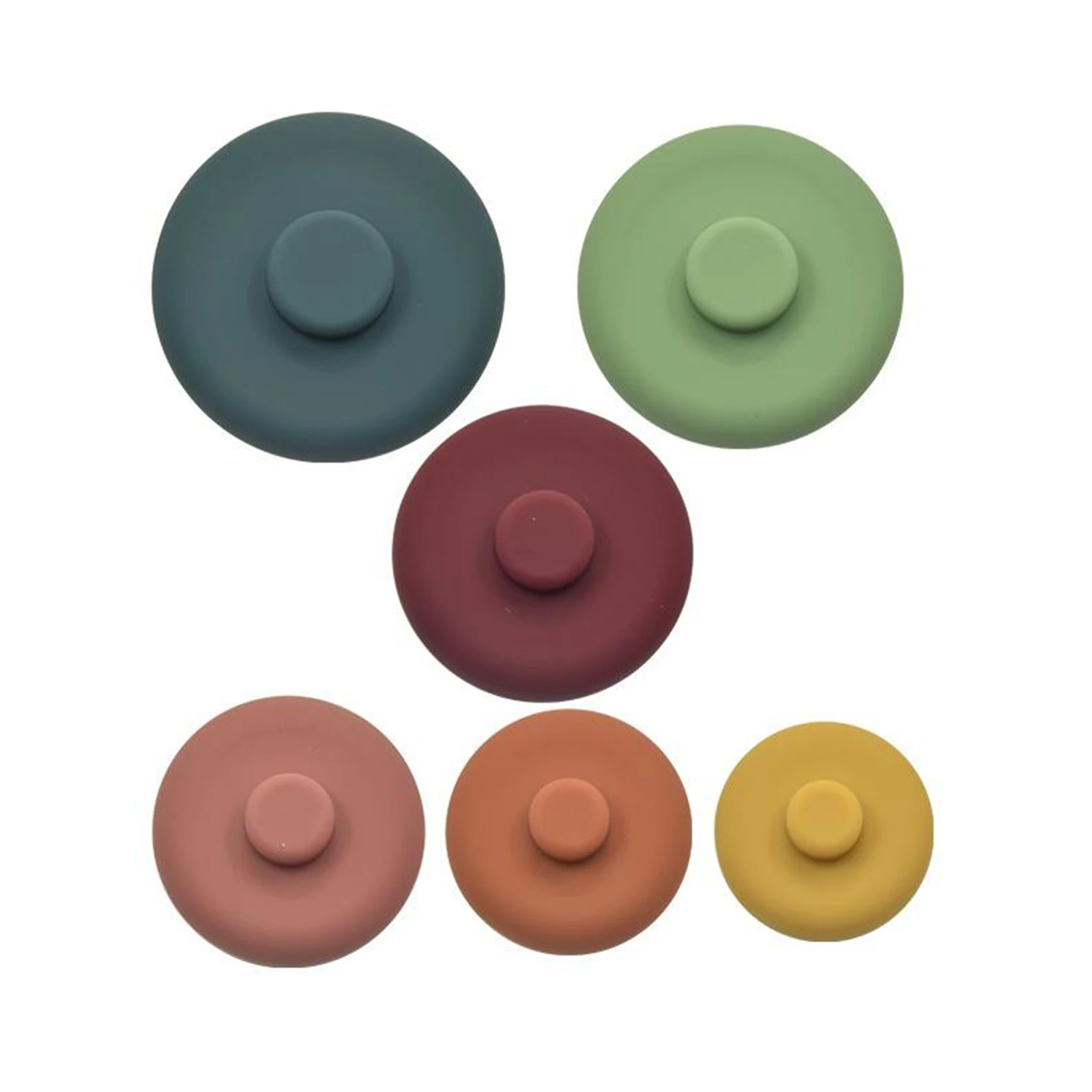 

Stacking & Nesting Rings Toy, Soft Circle Stacker, 6 pcs Building Stacker,Teethers for Baby, Squeeze Play Toddler Learning Toys