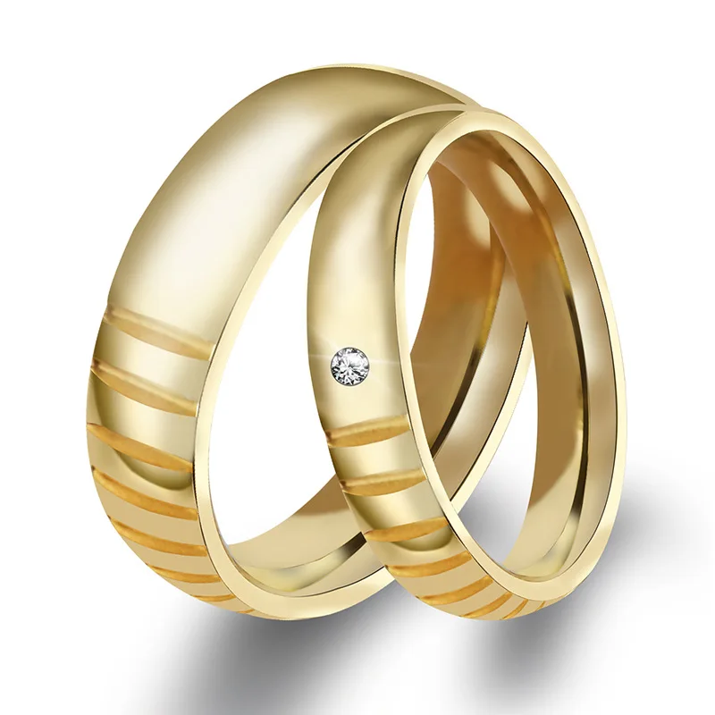 Новинка желтое кольцо из нержавеющей стали с надписью love white zircon ретро на палец