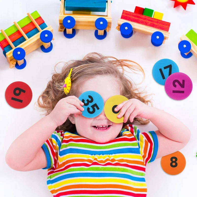 

48 Digital Dot Markers for Classroom Carpet Markers, Children Student Floor Dot Markers, 4 Inches (Number Set)