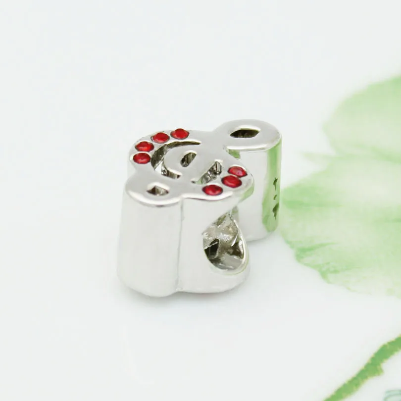 Синий кристалл музыка Шарм Примечание европейский шарик fit Pandora браслет