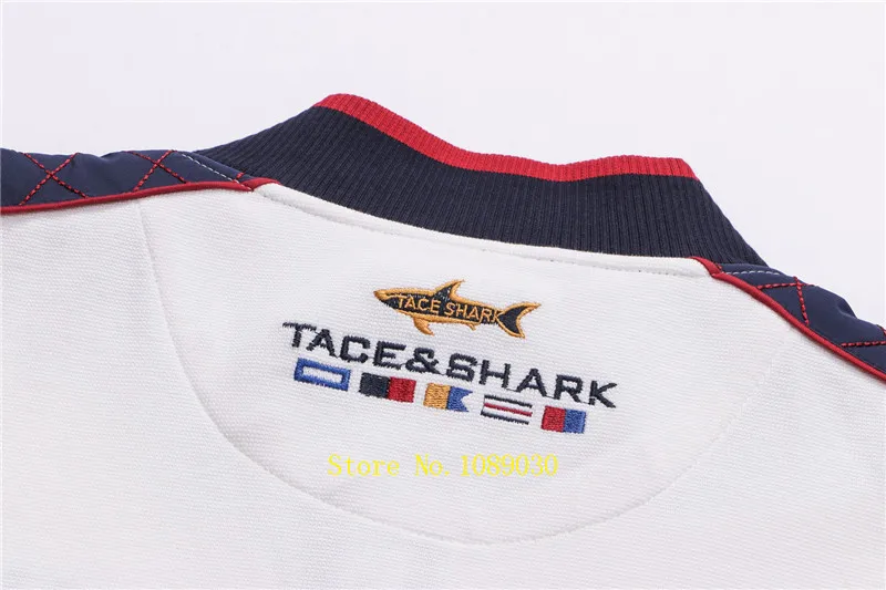Новинка, куртка Tace& Shark, мужская, брендовая, jaqueta masculina, свитер, пальто, стоячий воротник, Акула, вышивка, молния, осень, повседневная мужская куртка