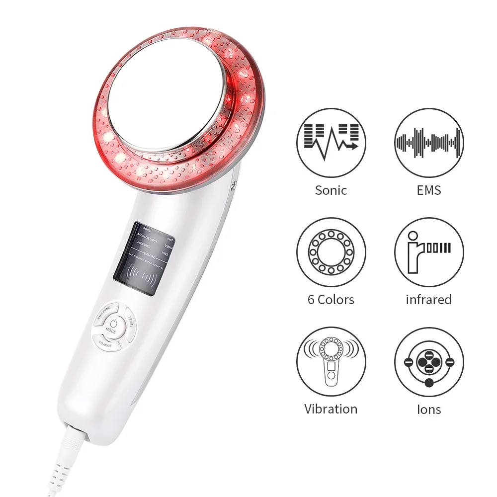 Goedkoop 6In1EMS Infrarood Ultrasone Led Lichaam Afslanken Stimulator Met Digitale Scherm Vet Brander Gewicht Cavitatie Anti Cellulite Infrarood
