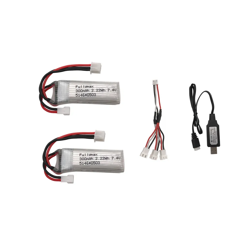 7 4 V 300mAh LiPo батарея + usb зарядное устройство для RC WLtoys F959 XK DHC-2 A600 A700 A800 A430 Quadcopter Drone