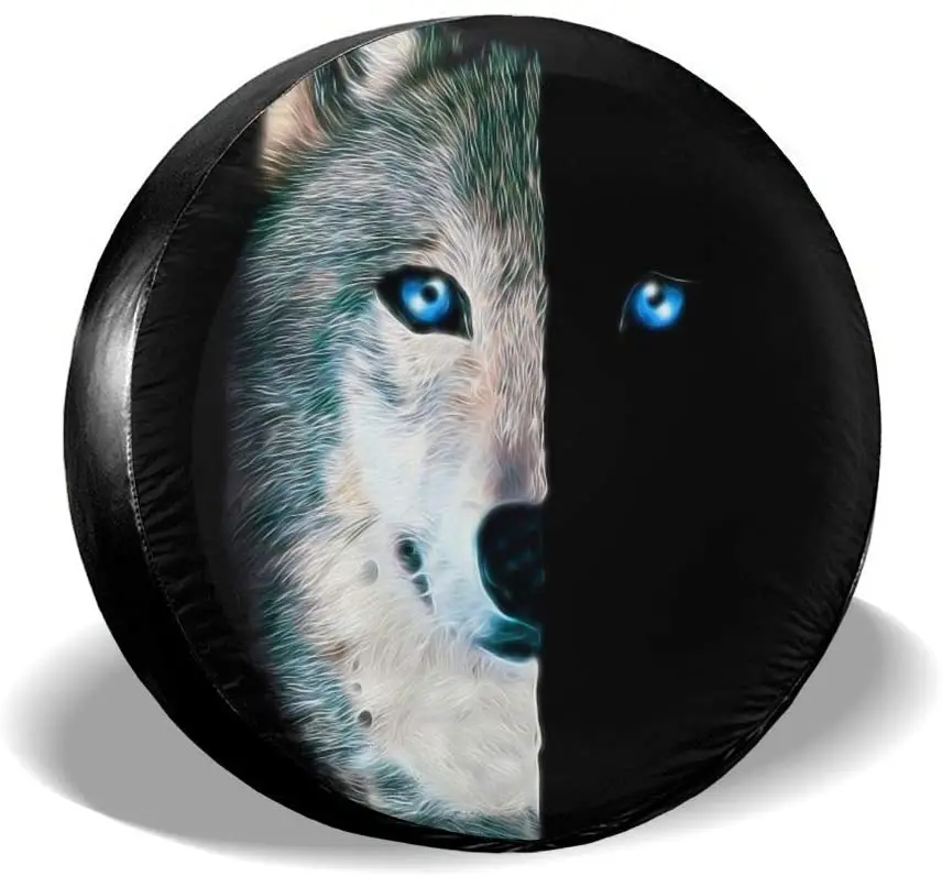 

UU автомобильные аксессуары запасная крышка для шины Wolf покрышка дикая бесплатно покрышка из полиэстера универсальная Пылезащитная и водон...