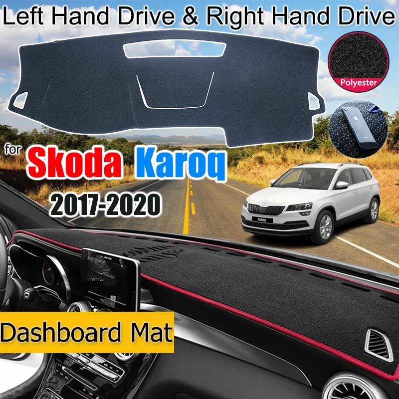 

For Skoda Karoq 2017-2020 Anti-Slip Mat Dashboard Cover Pad Sunshade Dashmat Carpet Anti-UV Dash Car Accessories Rug