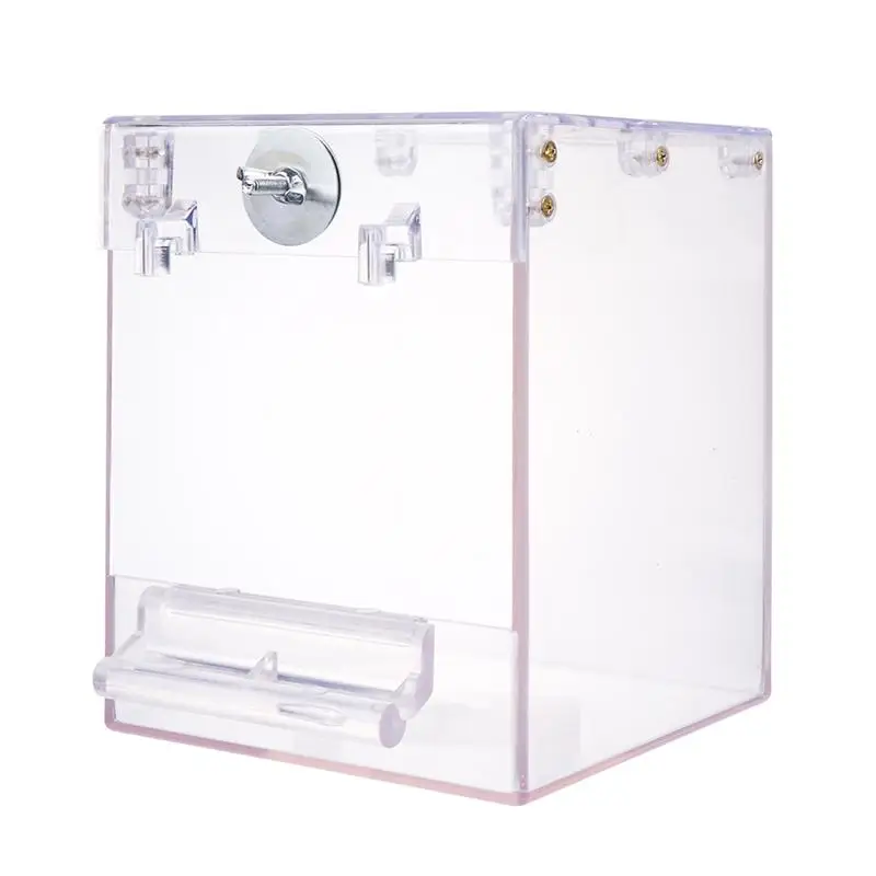

1pc Bird Parrot Birdcage Hanging Transparent Bird Cage Shower Box Bathing Box Bathing Tub for Pets Parrots Birds