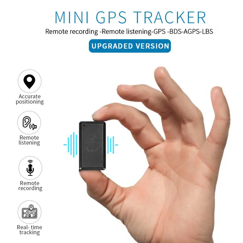 

Mini GPS Tracker Car Portable with Audio GPS Locator for Vehicle Anti Theft Real-Time Tracking Anti Lost Alarm For Pets Kid