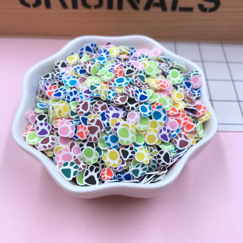 mix color paw 50 г/лот Лидер продаж глины лапа, красочные Paw посыпать для ремесленничество, телефон, деко, "сделай сам" - Цвет: mix color paw