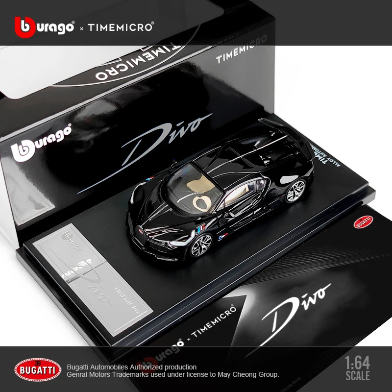 TM 1:64 Bugatti Divo синяя и черная литые модели автомобилей два цвета коллекция подарок