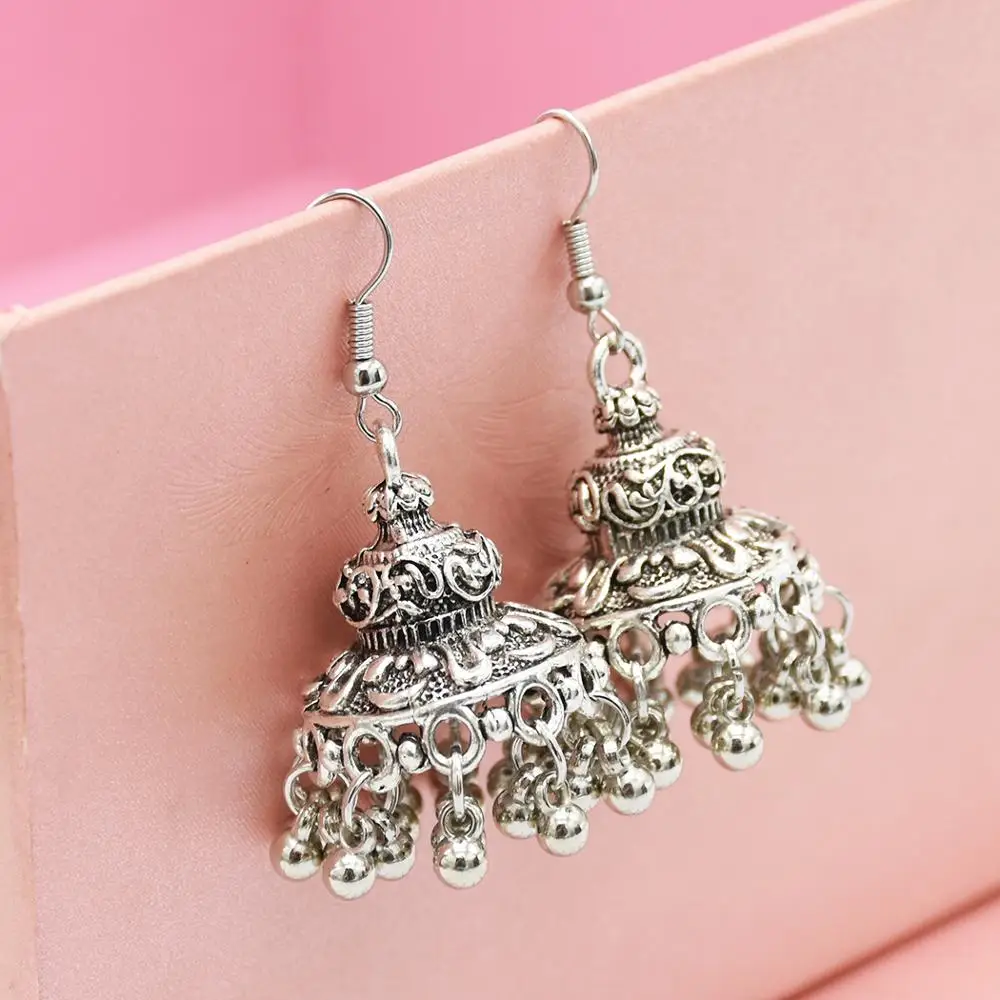 Этнические Ретро Геометрические турецкие колокольчики индийские Jhumka серьги