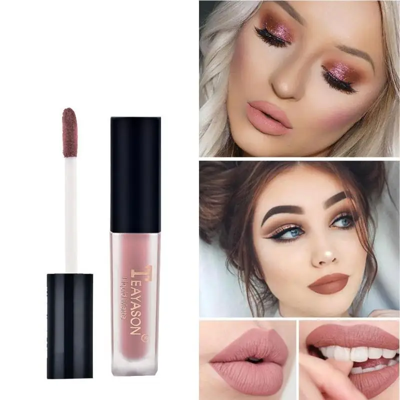 Матовая губная помада для красоты макияж стойкий Labiales красный, Матовый жидкий водостойкий макияж блеск для губ