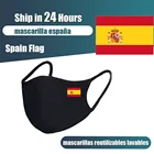 Mascarillas Испания национальный флаг хлопок маска для лица Многоразовые моющиеся черная маска унисекс Защитная противопылевая mascarilla Испании A20